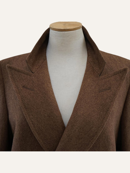 Avrelia Biella Cashmere & Wool Peak-Lapel Coat