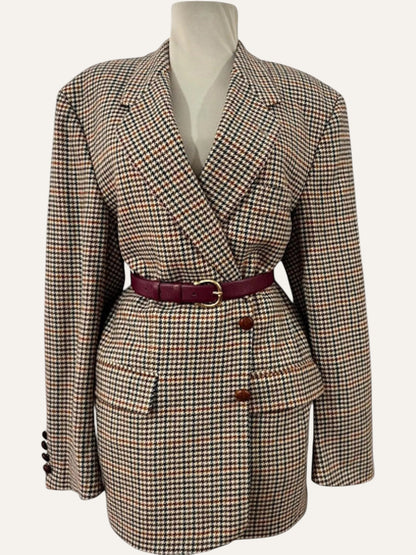 Pierre Cardin Cashmere & Wool Houndstooth Blazer