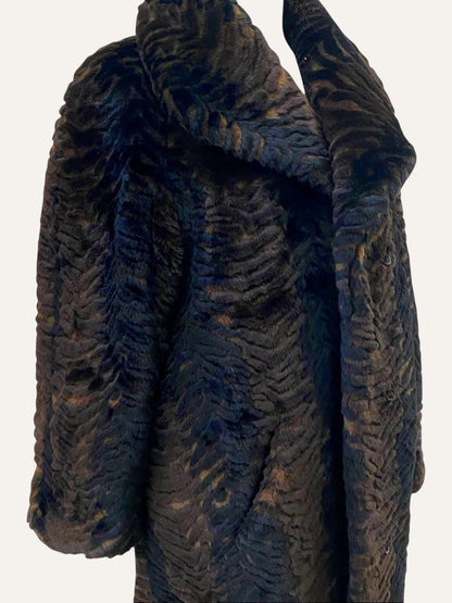 Vintage Vegan Fur Coat