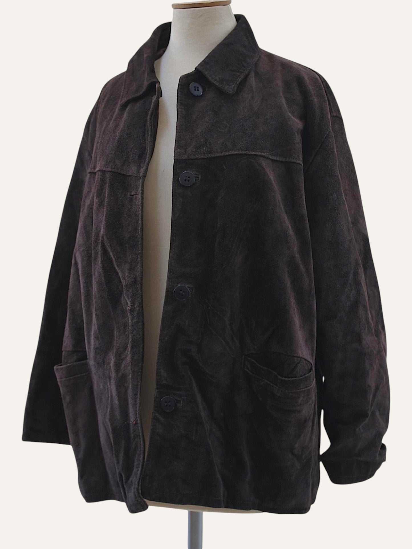 Suede Leather Western-Yoke Jacket
