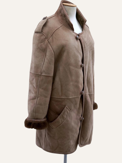 Shearling Originale Epaulette Shearling Coat
