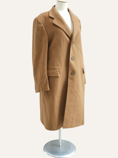 Wool Single-Breasted Tailored Coat