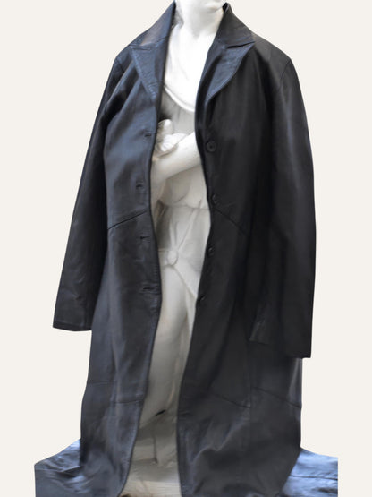 Real Leather Maxi Coat