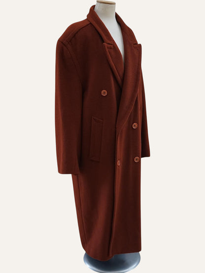 Nico Verhey Amsterdam Brick Wool Maxi Coat