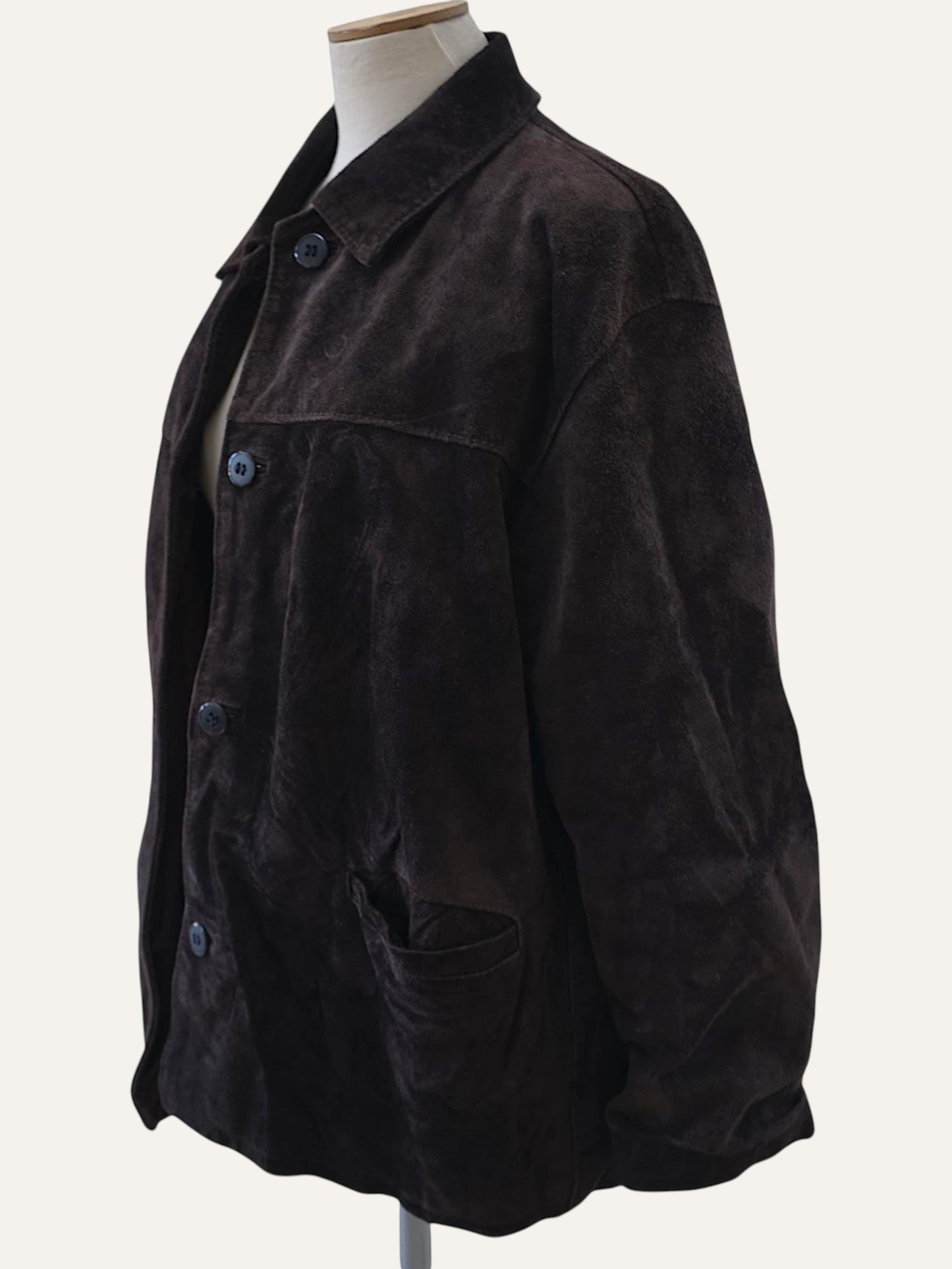 Suede Leather Western-Yoke Jacket