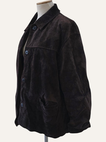 Suede Leather Western-Yoke Jacket