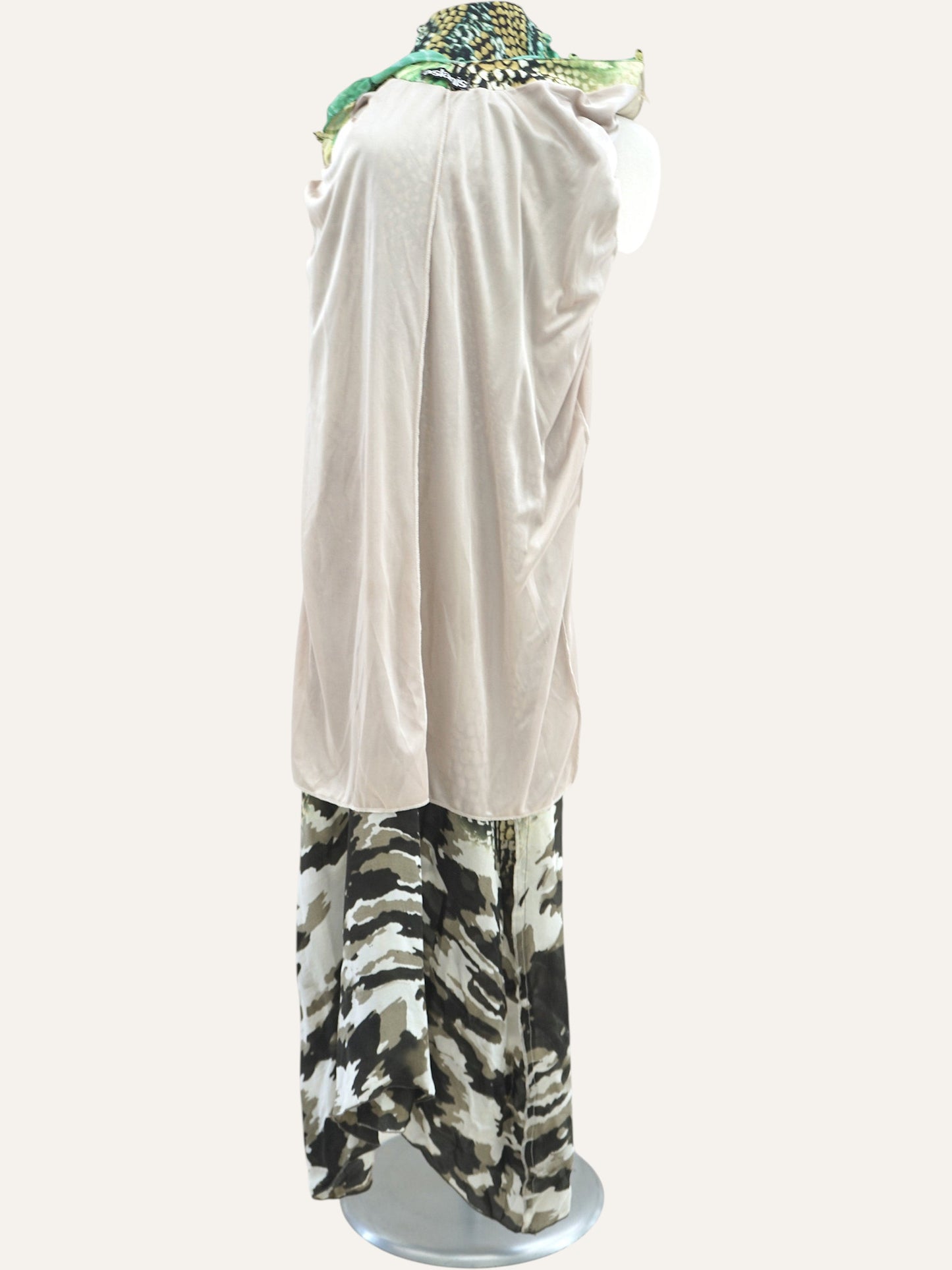 Aslanis Vintage Tropical Print Goddess Dress