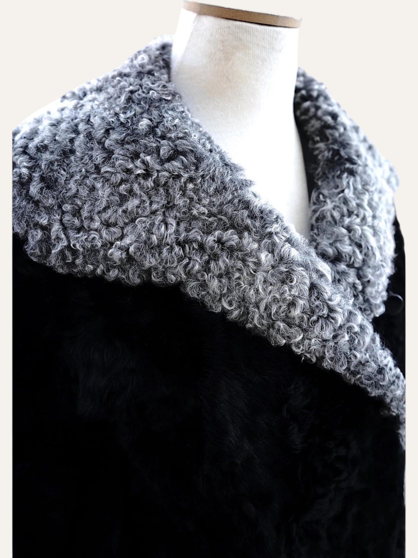 Natural Swakara Dual-Fur Coat