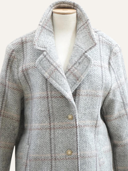 Plaid Wool Peacoat