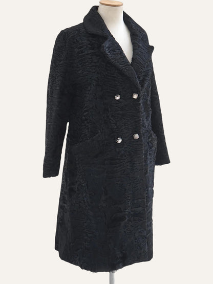 Swakara Fur Double Breasted Coat