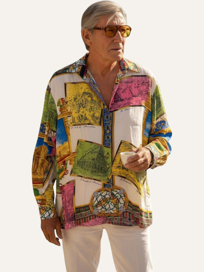Mazzini Pure Silk Italian Grand Tour Shirt