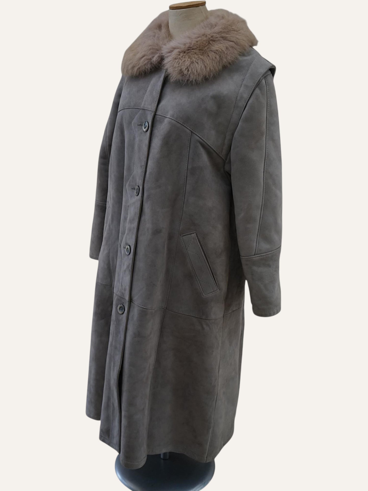 Vintage Long Shearling Coat