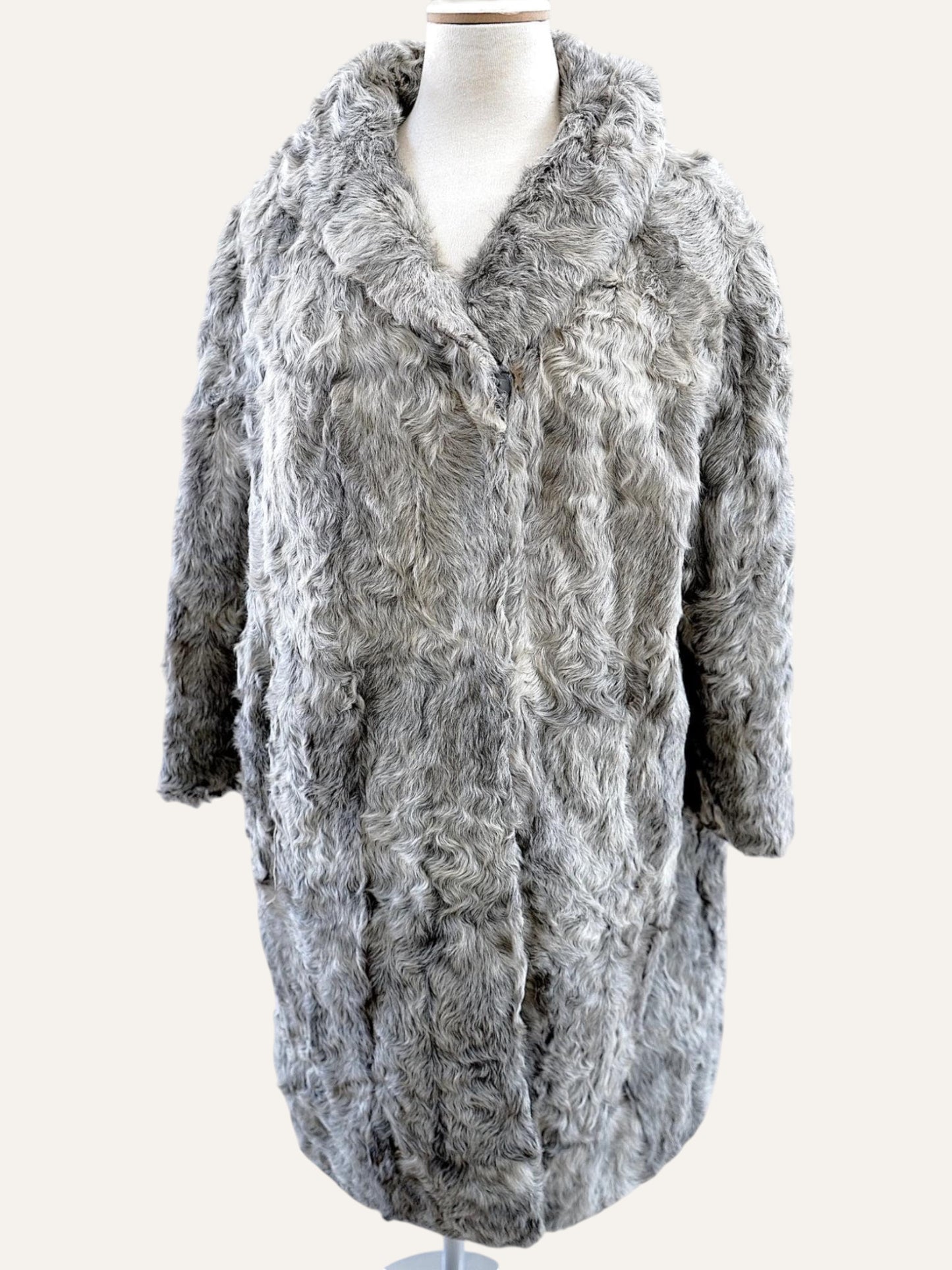 Artisan Textured Fur Swing Coat