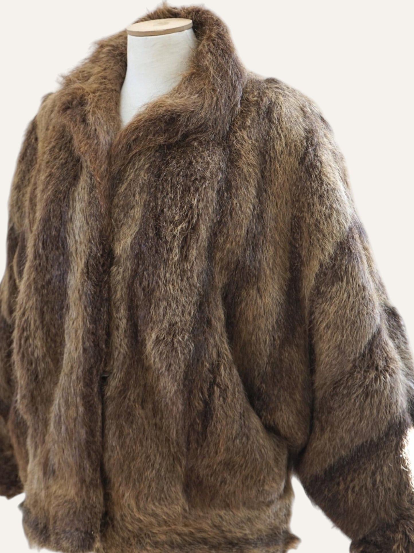 Natural Fur Batwing Jacket