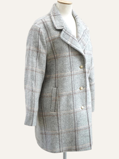 Plaid Wool Peacoat