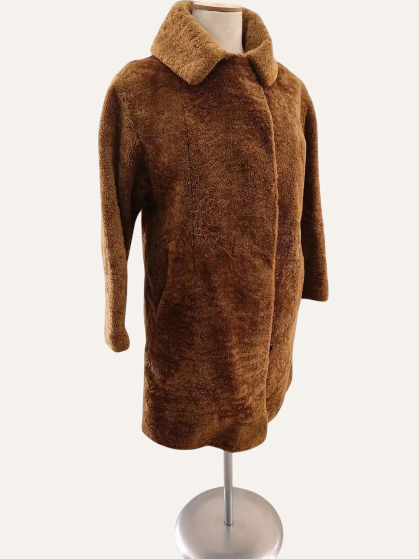 Swakara Biscuit Fur Coat