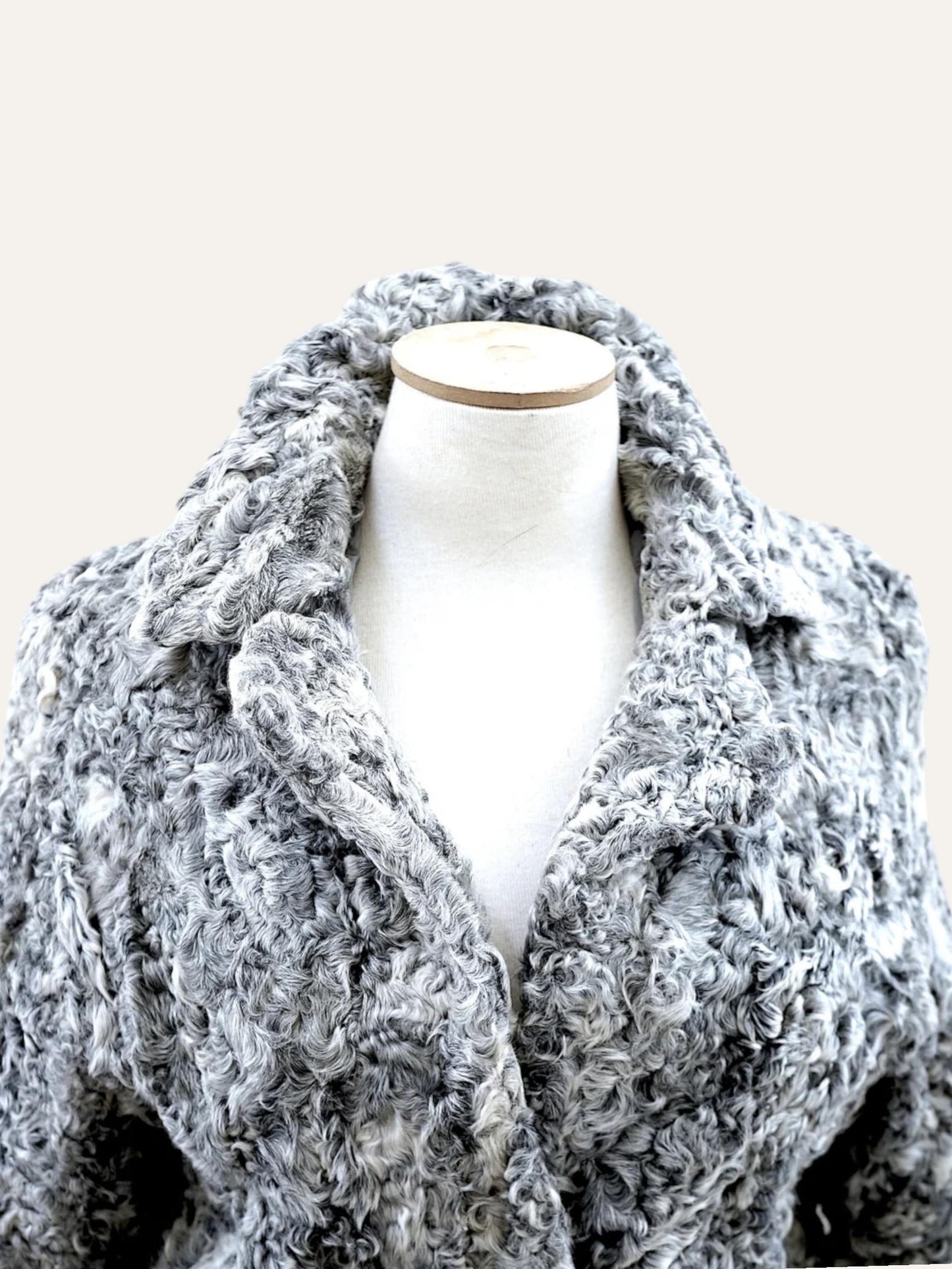 Short Natural Swakara Fur Coat