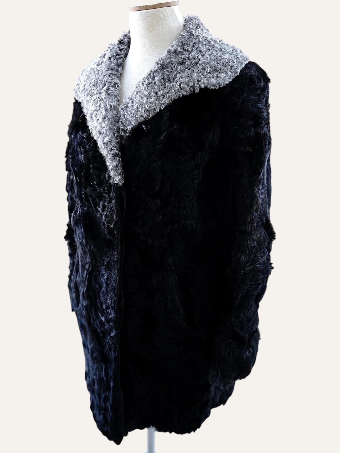 Natural Swakara Dual-Fur Coat