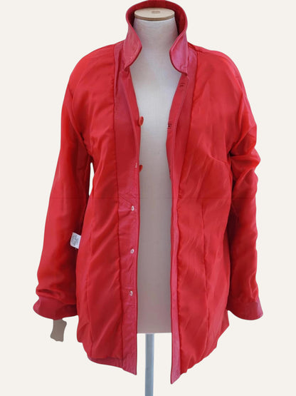 Leonardo Da Vinci Red Leather Coat