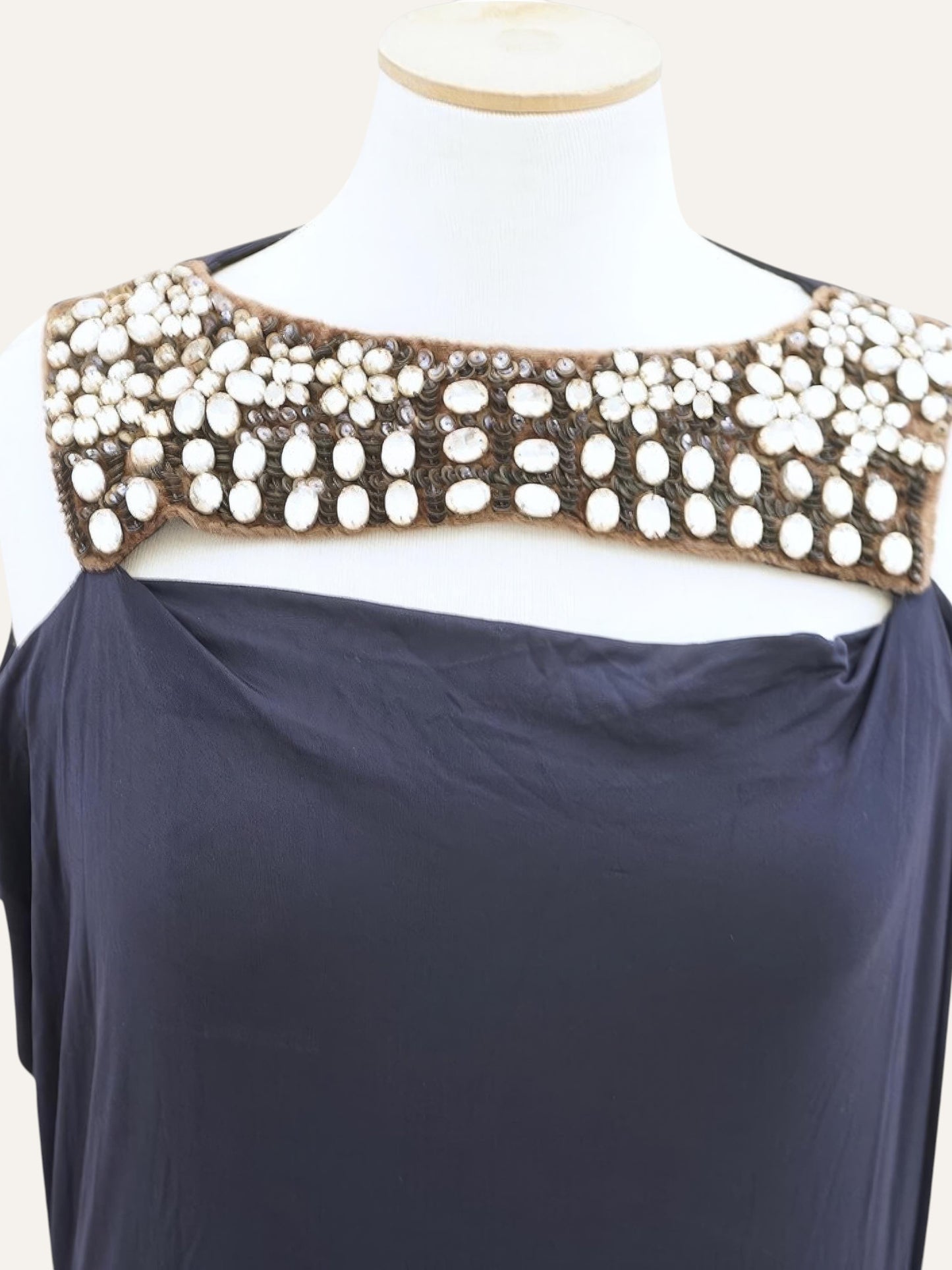 Rhinestone Jewelled Collar Necklace Dress