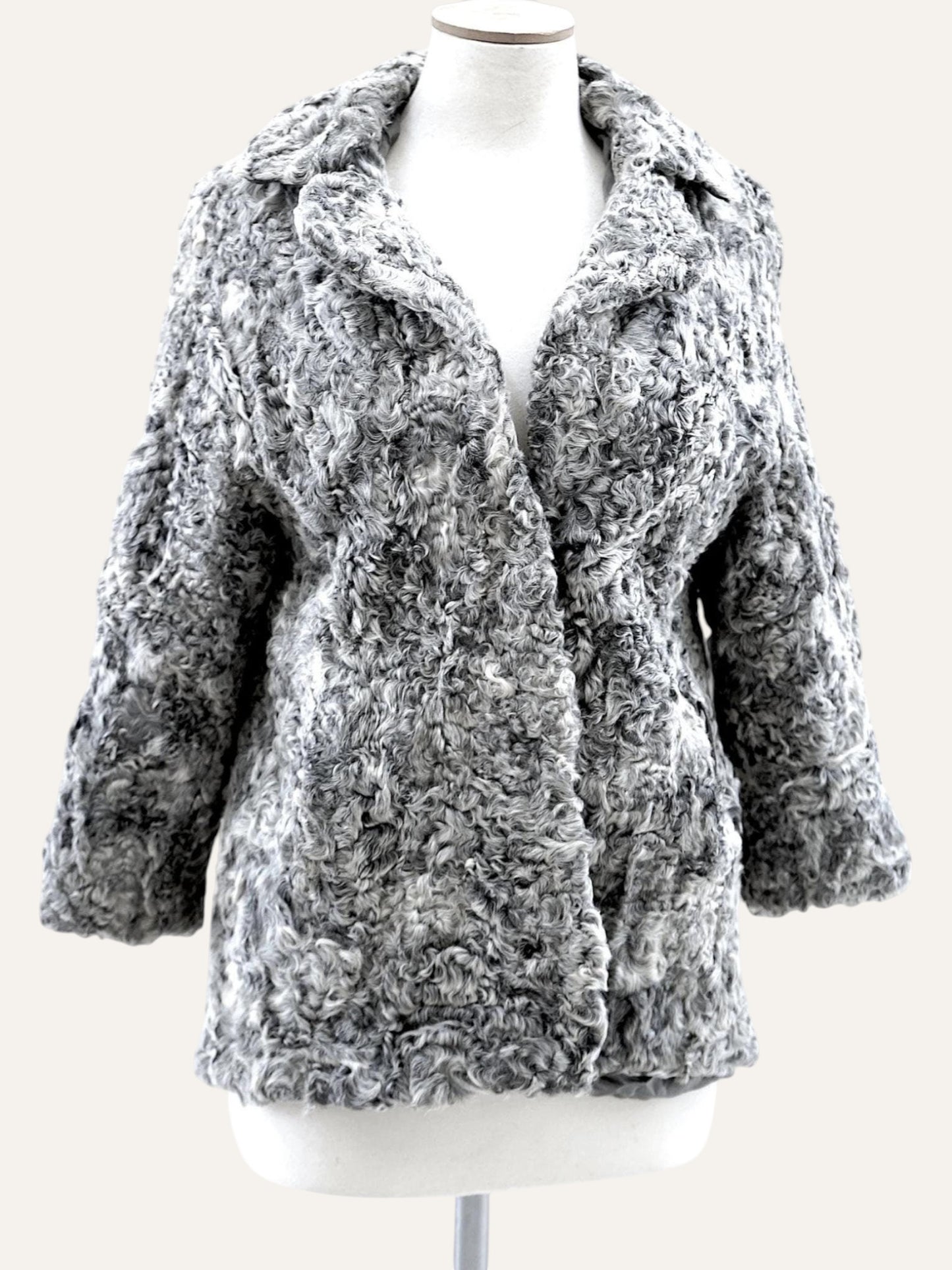 Short Natural Swakara Fur Coat