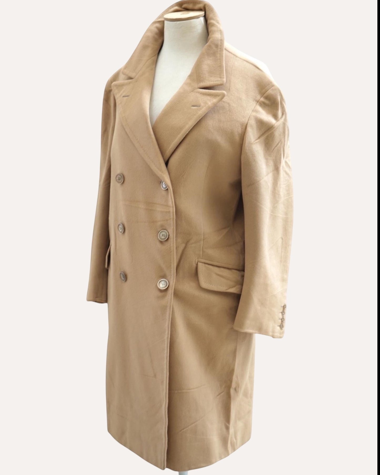 Cashmere & Wool Double-Breasted Coat