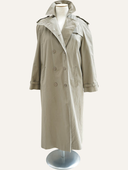 Golden Gate Double-Breasted Khaki Maxi Trench