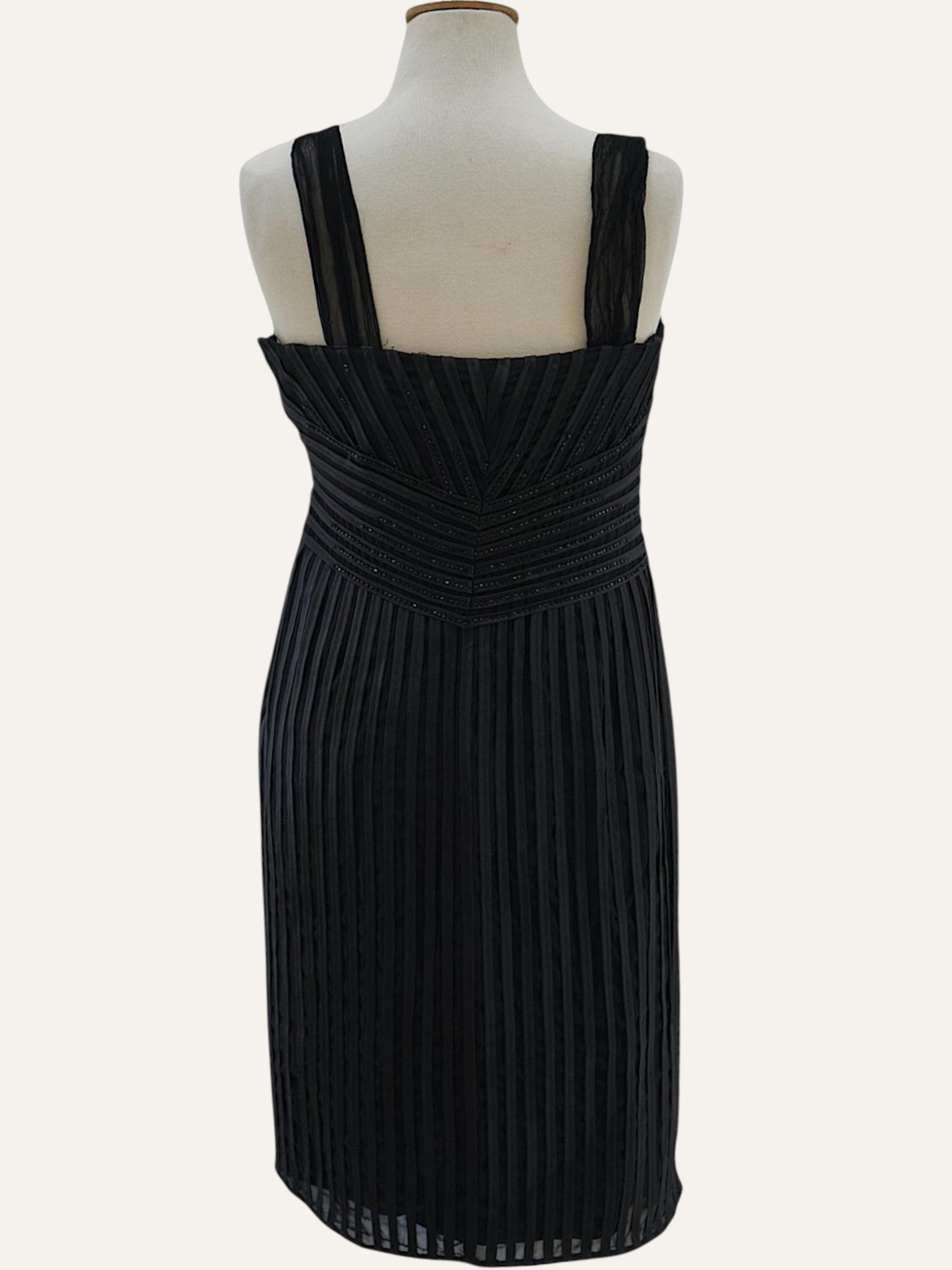 Detlef Mandel Avantgarde Pleated Crystal Strap Dress