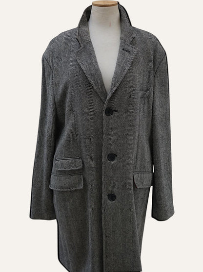 Vintage Wool Herringbone Coat