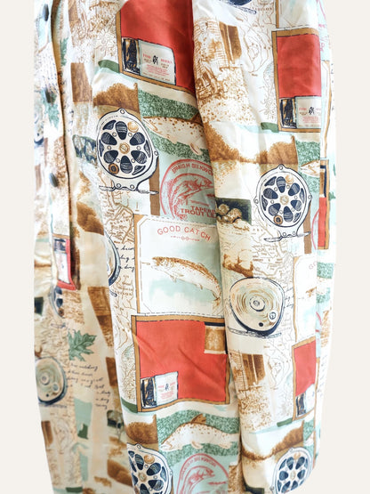Tailor Made Cinematic Print Silk Maxi Dress