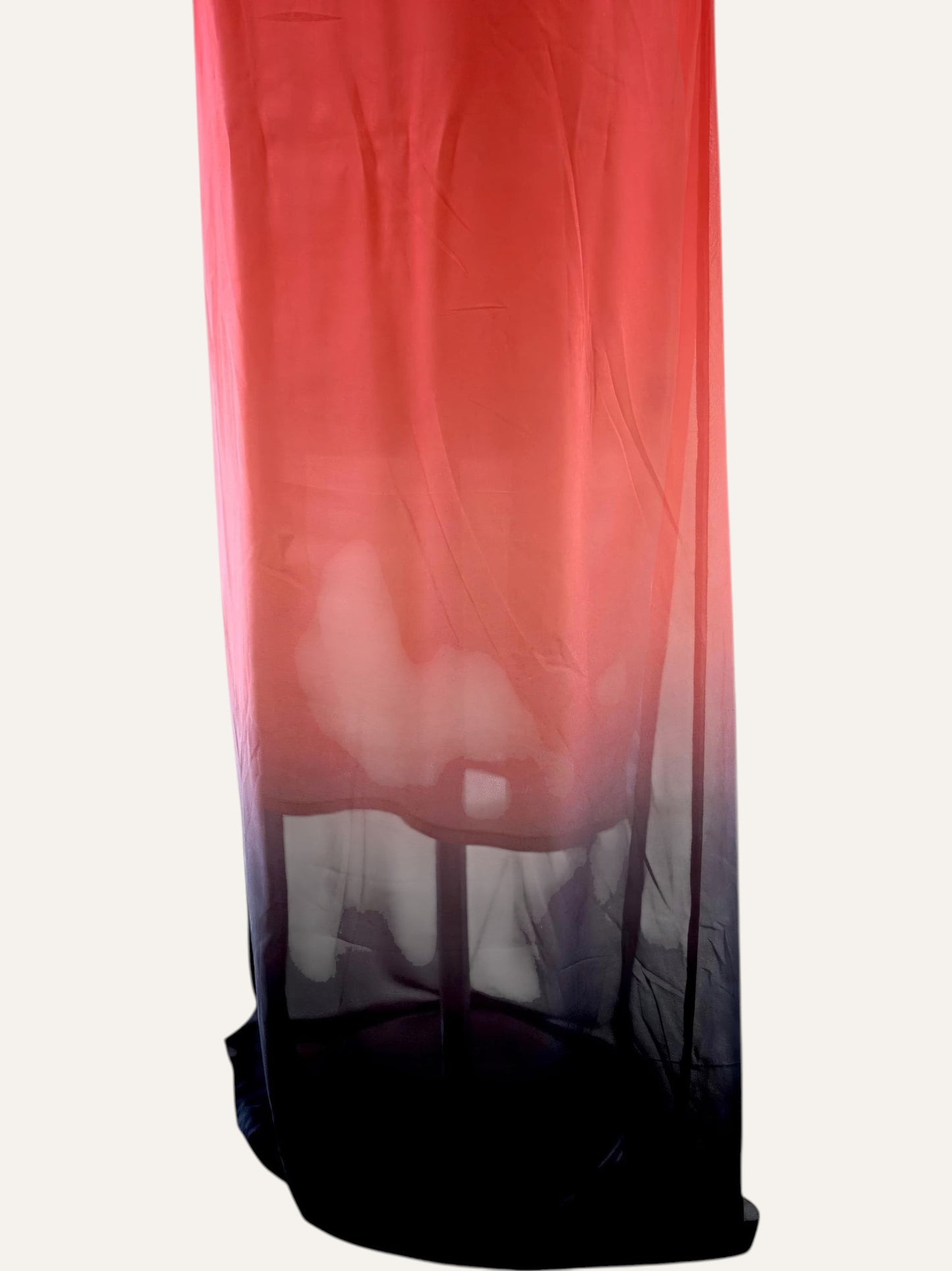 Ombré Sheer Strapless Maxi Dress