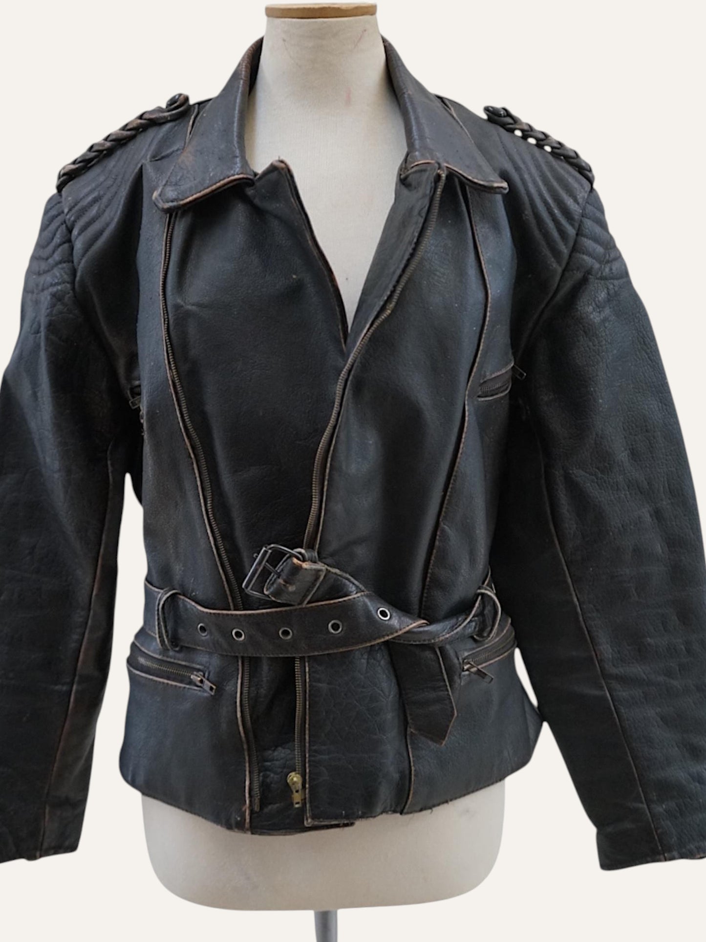 Patina Wrap Leather Jacket