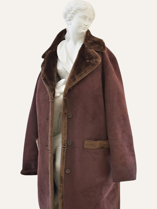 Faux Shearling Long Coat