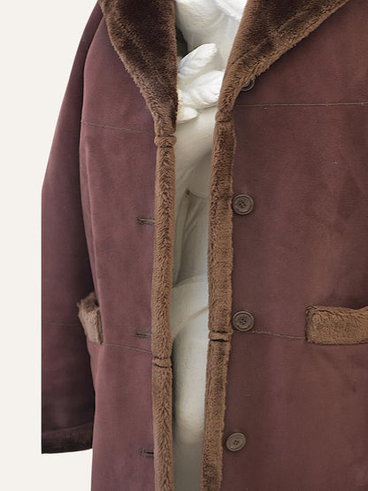 Faux Shearling Long Coat