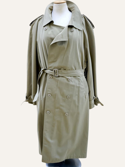 Wrap Raglan Trench Coat in Sage