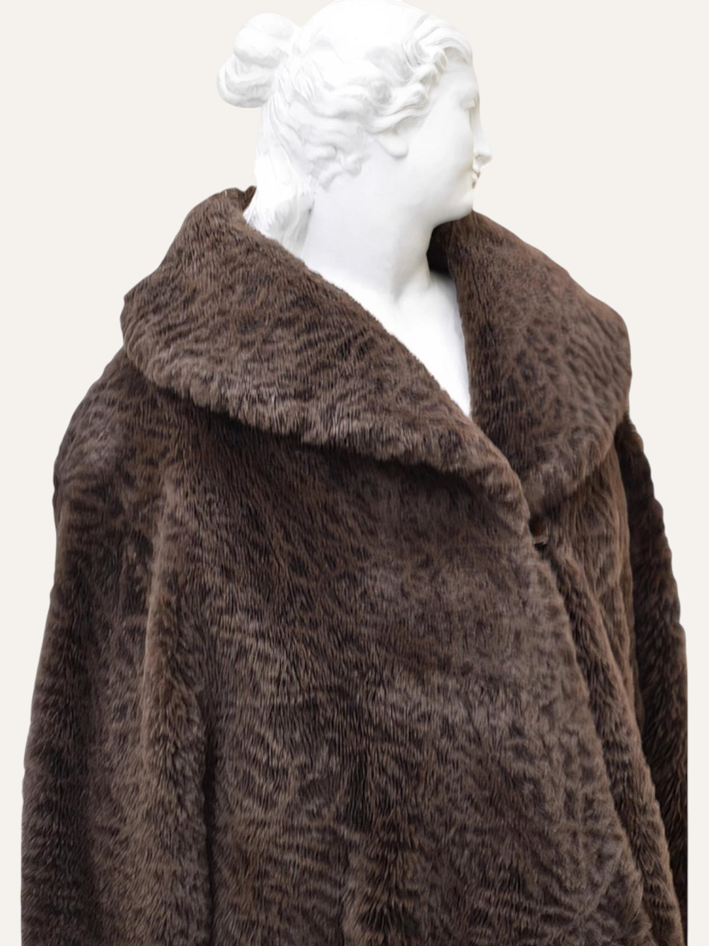Anna e Cristina Costi Firenze Faux Fur Swing Coat