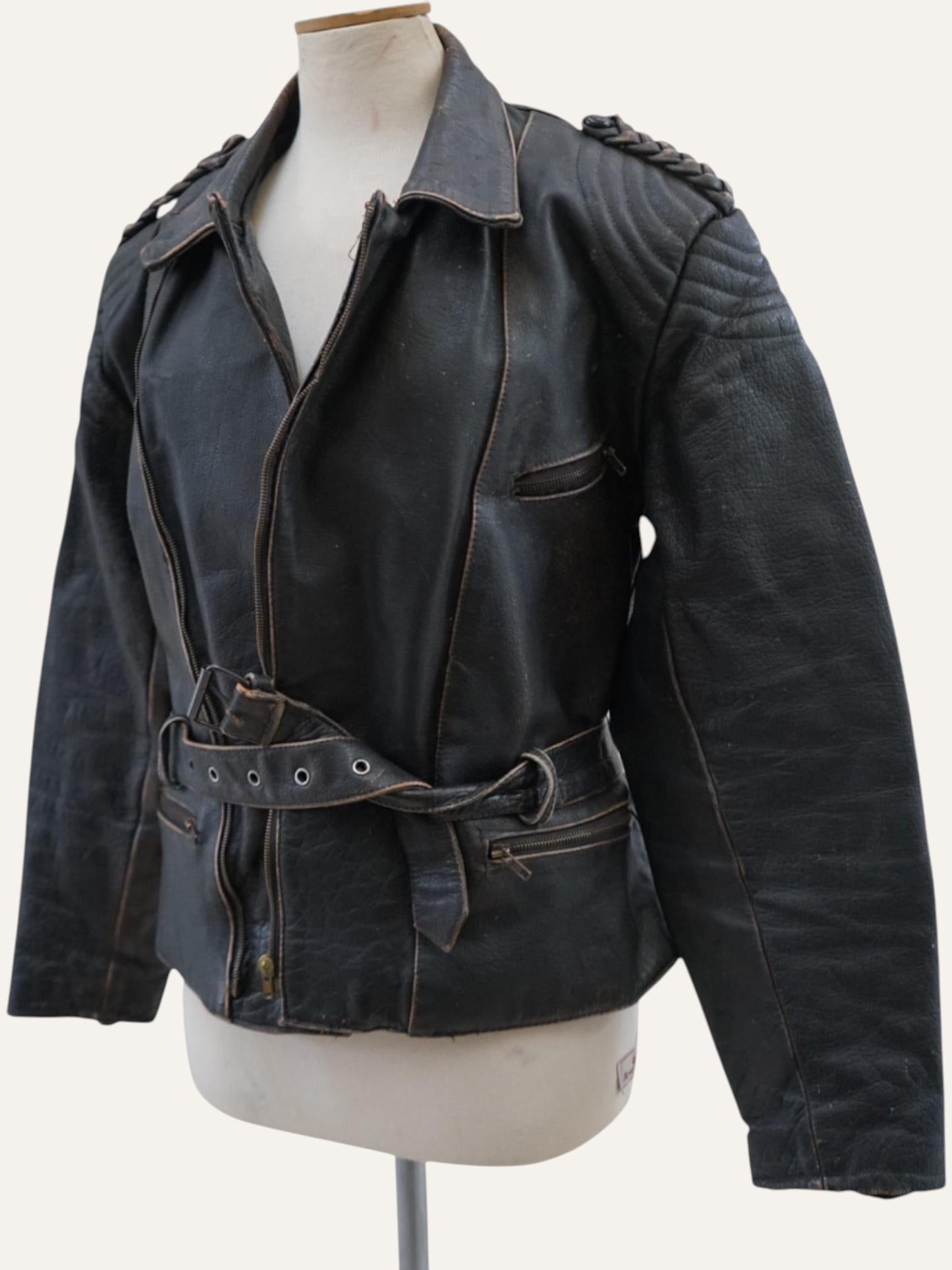 Patina Wrap Leather Jacket