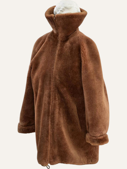 RUFFO Sheep Fur Zip-Up Coat