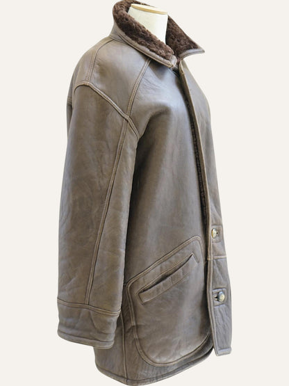 Y2K Genuine Shearling Coat
