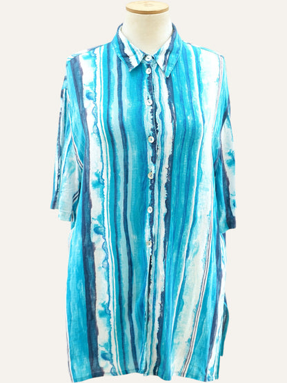 Aqua Summer Blouse