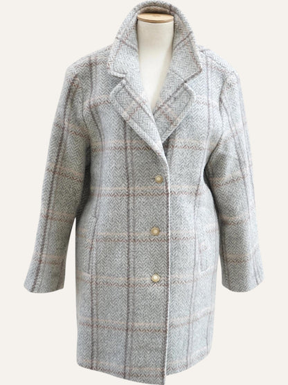Plaid Wool Peacoat