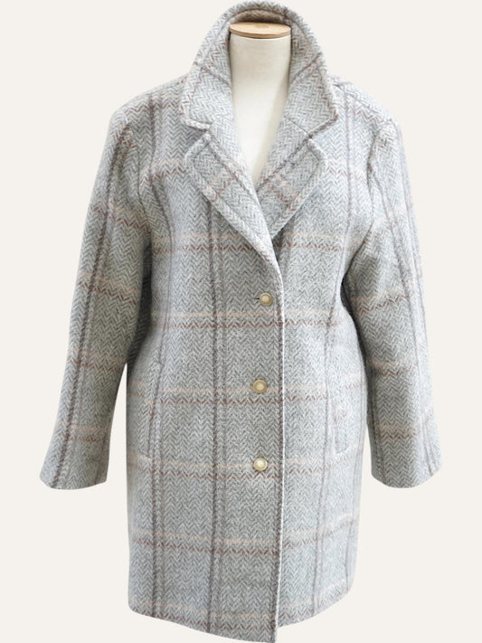 Plaid Wool Peacoat