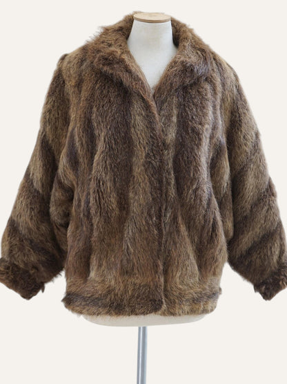 Natural Fur Batwing Jacket