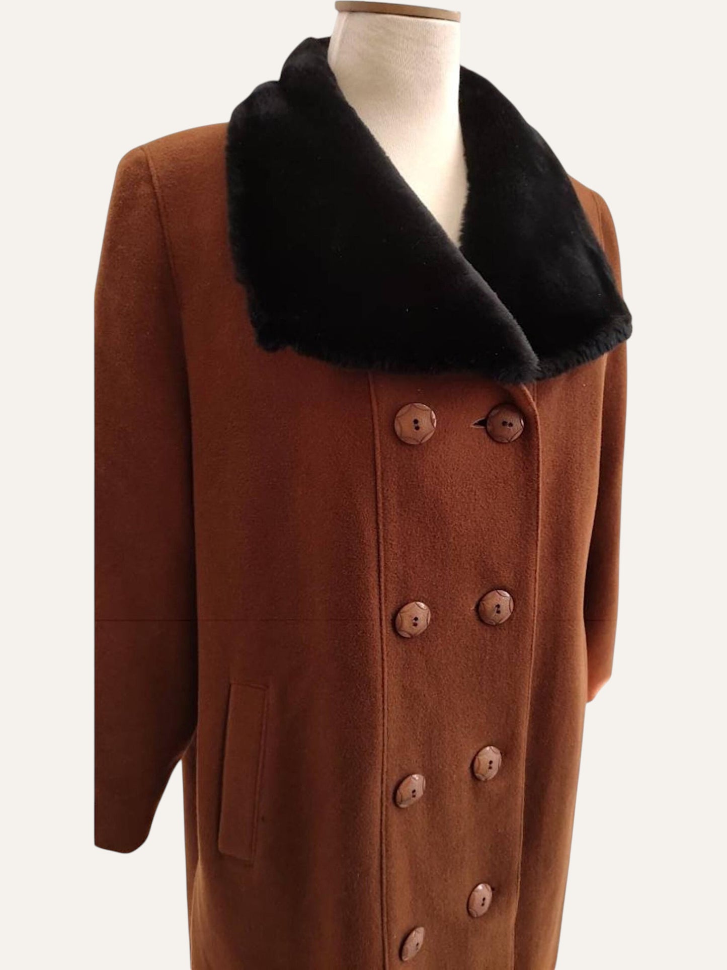 Malamis Tailored Terracotta Wool Coat