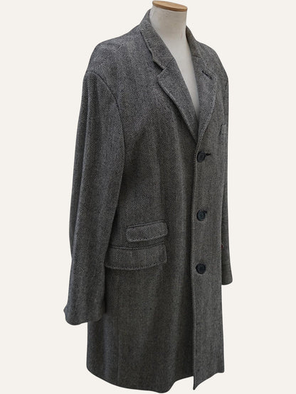 Vintage Wool Herringbone Coat