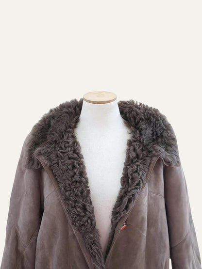 Longline Shearling Coat