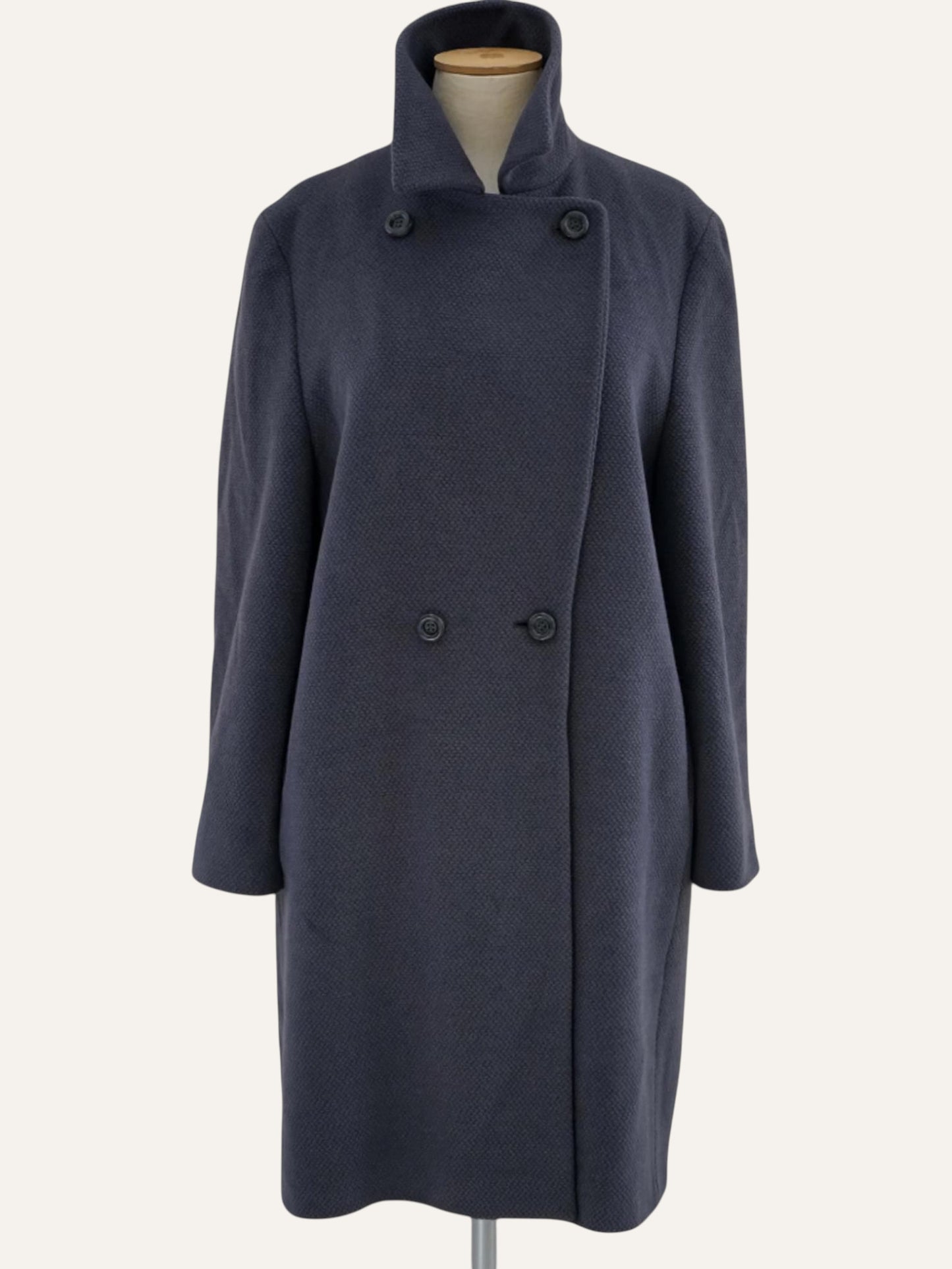 LeOna Cashmere & Angora Double-Breasted Coat