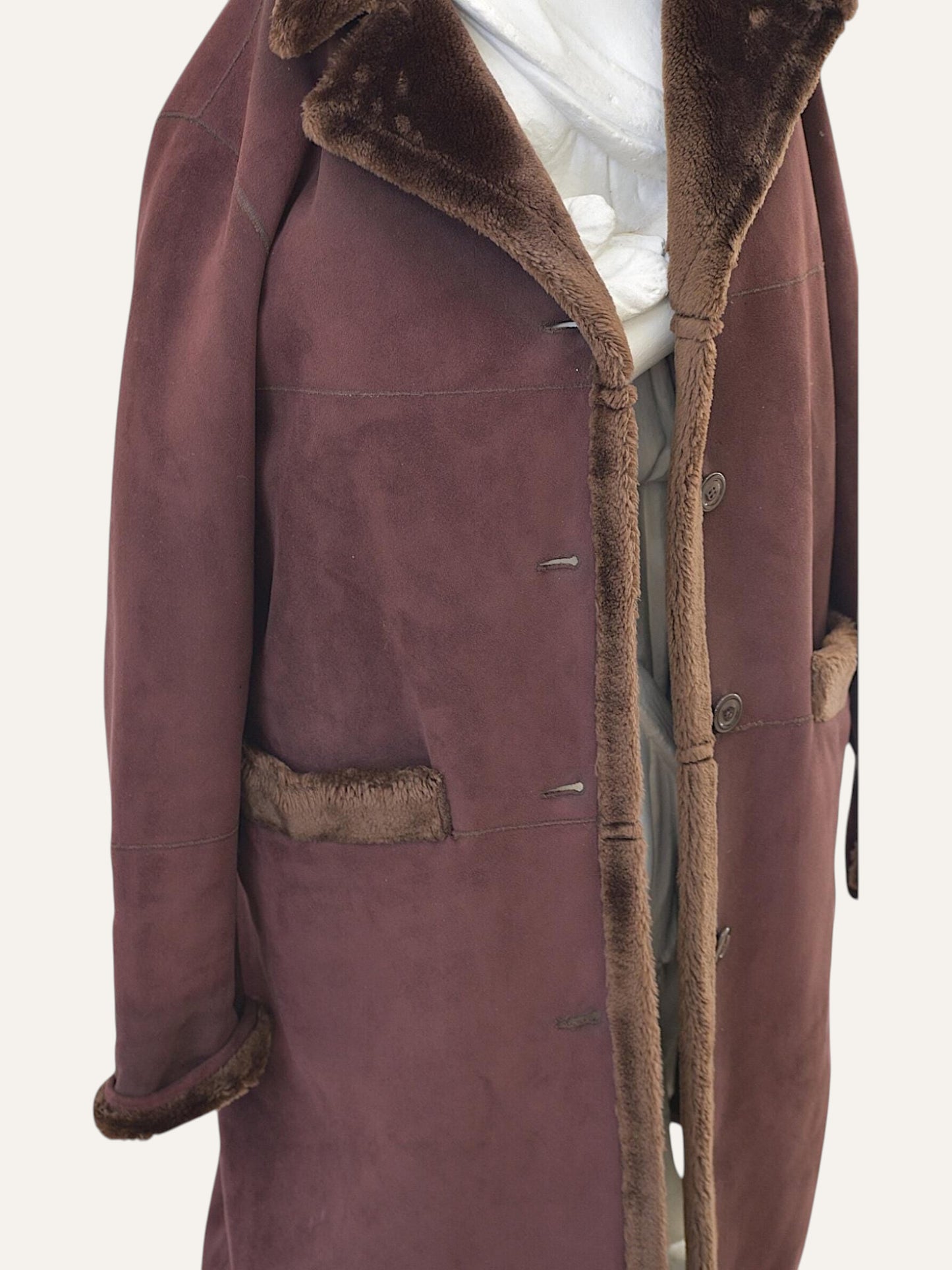 Faux Shearling Long Coat
