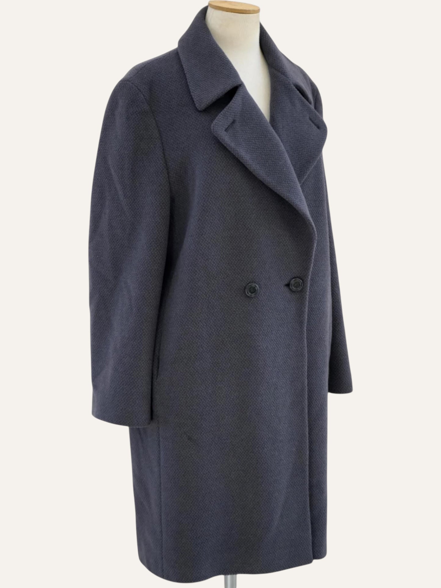 LeOna Cashmere & Angora Double-Breasted Coat