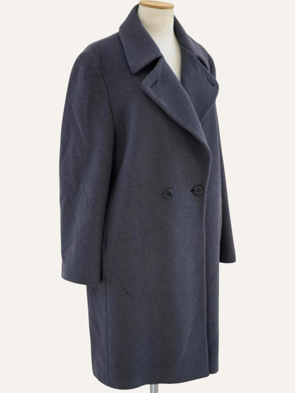 LeOna Cashmere & Angora Double-Breasted Coat